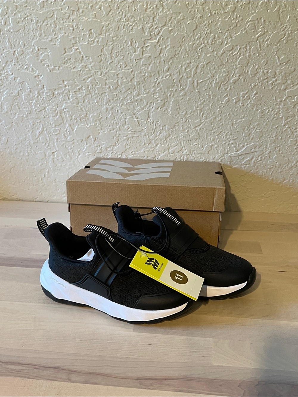 all in motion Kids' Black and White Slip-On Sneakers